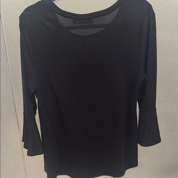 Apt. 9 Black Flutter Sleeve Blouse - Picture 3 of 8